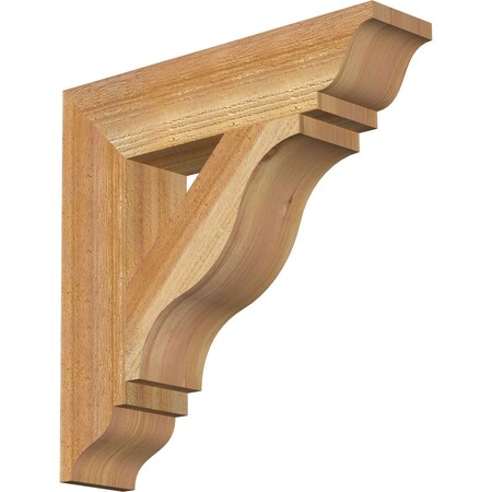 Ekena Millwork Funston Traditional Rough Sawn Bracket, Western Red Cedar, 4"W x 18"D x 18"H BKT04X18X18FST01RWR